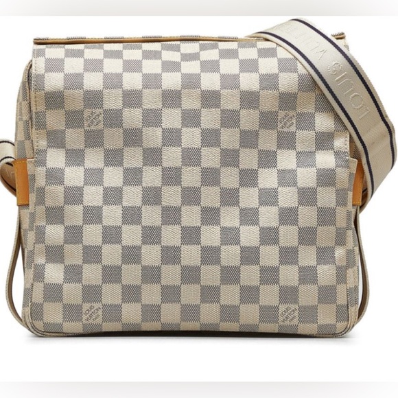LOUIS VUITTON Damier Azur Naviglio Shoulder /crossbody  bag .DC .SR1026, - Picture 1 of 16